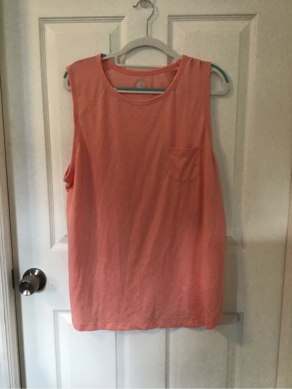Women's Coral Sleeveless Pocket Tank Top